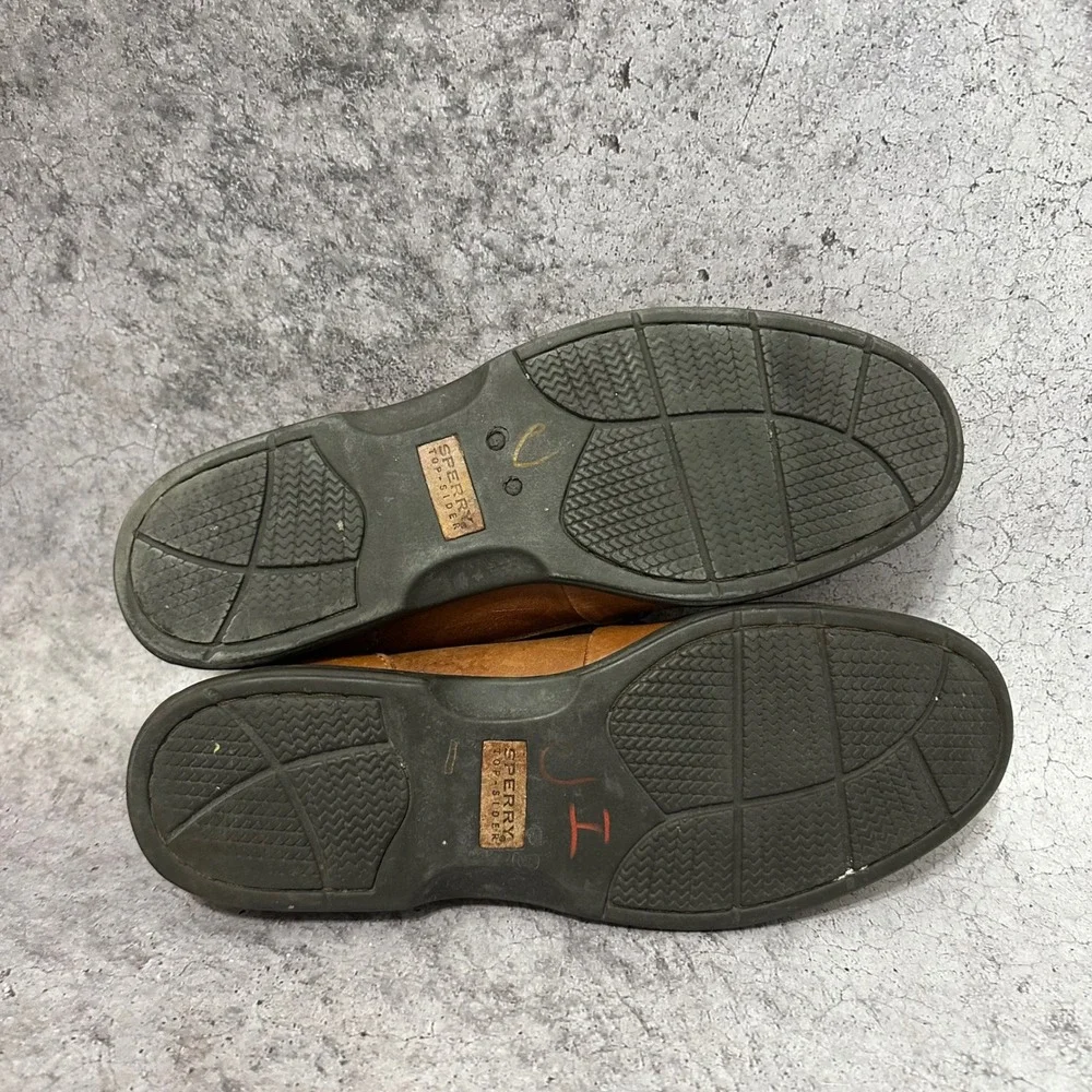 Sperry Tremont Woven Loafers Mens 10.5 Brown Leather Slip On Shoes 0717736